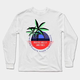 Hawaiian Puerto Rican Family Roots PVGT Long Sleeve T-Shirt